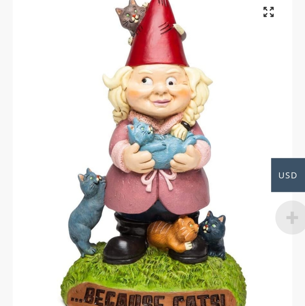 Crazy cat Lady gnome